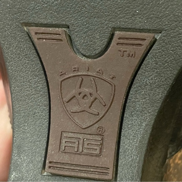 Ariat Ember Black Leather Cowgirl Sandals Western Open Toe Comfort 7.5B - Picture 10 of 11